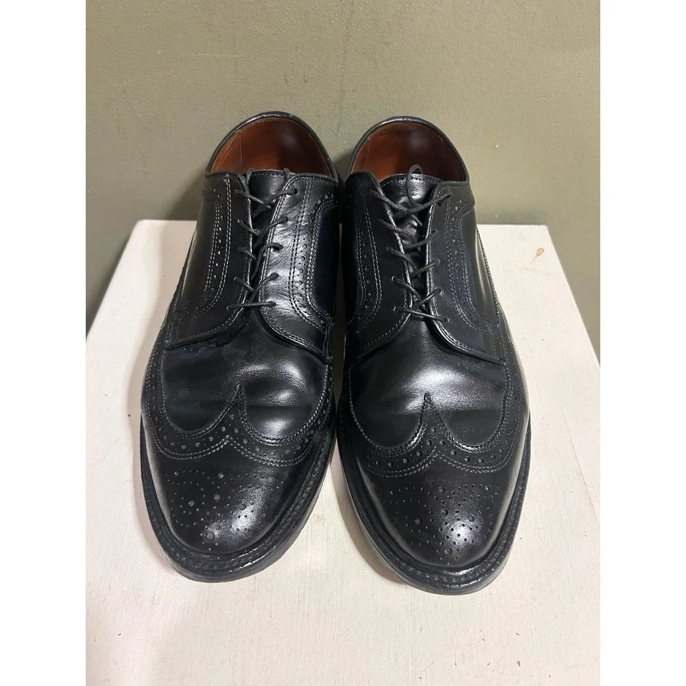 Allen Edmonds MacNeil Black Brogue Longwing Shoes Mens Sz 11.5 EEE Wide Formal